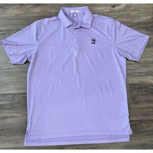 Peter Millar Summer Comfort Performance Polo Shirt Large Purple Stretch Wicking